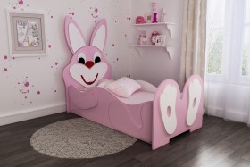 Кровать детская Зайка 1.6 Розовый/Белый в Омске - omsk.katalogmebeli.com | фото