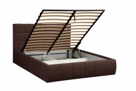Кровать "Диана" ш. 1600 (Н=1010мм) (жаккард шоколад) в Омске - omsk.katalogmebeli.com | фото