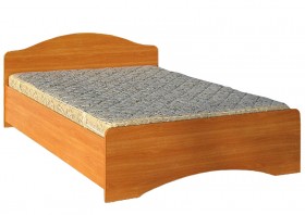Кровать двойная 1600-1 без матраса (круглые спинки) Вишня Оксфорд в Омске - omsk.katalogmebeli.com | фото