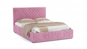 Кровать Гамма ш. 1400 (без основания для хранения) (велюр тенерифе розовый) в Омске - omsk.katalogmebeli.com | фото