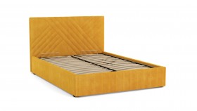 Кровать Гамма ш. 1400 (с основанием для хранения) (велюр тенерифе куркума) в Омске - omsk.katalogmebeli.com | фото 2