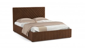 Кровать Гамма ш. 1400 (с основанием для хранения) (велюр тенерифе шоколад) в Омске - omsk.katalogmebeli.com | фото
