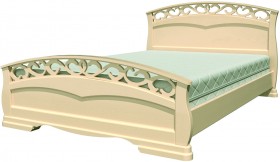 Кровать Грация-1 из массива сосны 1400*2000 Слоновая кость в Омске - omsk.katalogmebeli.com | фото 21