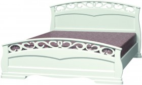 Кровать Грация-1 из массива сосны 1600*2000 Белый античный в Омске - omsk.katalogmebeli.com | фото 5