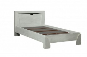 Кровать одинарная 33.07 с настилом "Лючия" (ш. 900)/(бетон пайн белый / венге / белый) в Омске - omsk.katalogmebeli.com | фото