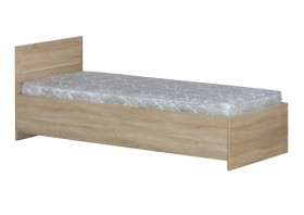 Кровать одинарная 800-2 без матраса (прямые спинки) Дуб Сонома в Омске - omsk.katalogmebeli.com | фото