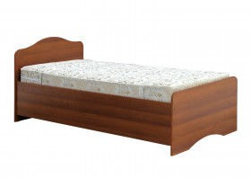 Кровать одинарная 900-1 без матраса (круглые спинки) Орех Таволато в Омске - omsk.katalogmebeli.com | фото