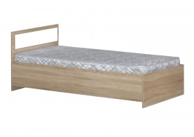 Кровать одинарная 900-2 без матраса (прямые спинки) Дуб Сонома в Омске - omsk.katalogmebeli.com | фото 1