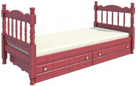 Кровать одинарная Аленка из массива сосны 800*1890 Орех в Омске - omsk.katalogmebeli.com | фото 2