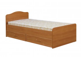 Кровать одинарная с ящиками 800-1 без матраса (круглые спинки) Вишня Оксфорд в Омске - omsk.katalogmebeli.com | фото