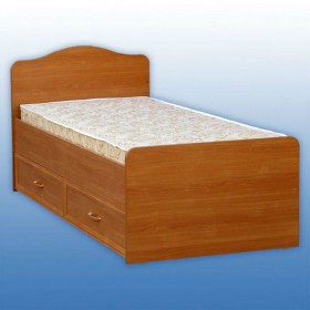 Кровать одинарная 800-2 без матраса (прямые спинки) Дуб Сонома в Омске - omsk.katalogmebeli.com | фото 2