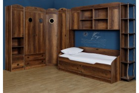 Кровать с 2-мя ящиками «Навигатор» (Дуб Каньон) в Омске - omsk.katalogmebeli.com | фото 10