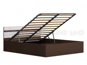 Кровать с подъемным механизмом Нэнси 1,4м (Венге/белый глянец) в Омске - omsk.katalogmebeli.com | фото 1