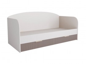 Кровать с ящиками ДКД 2000.1 Лавис (Белый софт/Грей софт/корпус Белый) в Омске - omsk.katalogmebeli.com | фото