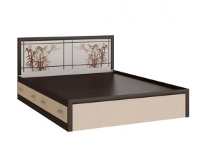 Кровать с ящиками 1,6м Мальта (Дуб венге/Дуб беленый) в Омске - omsk.katalogmebeli.com | фото