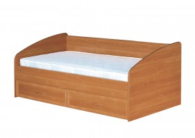 Кровать с ящиками с задней спинкой 900-1 без матраса Вишня Оксфорд в Омске - omsk.katalogmebeli.com | фото