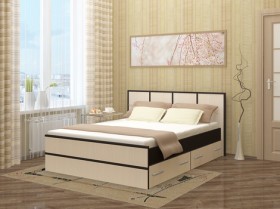Кровать Сакура с настилом и ящиками 0,9 (Венге/Лоредо) в Омске - omsk.katalogmebeli.com | фото 2