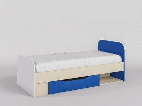 Кровать Скай 1650х750 (Синий/Белый/корпус Клен) в Омске - omsk.katalogmebeli.com | фото
