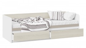Кровать «Сканди» с 2 ящиками Дуб Гарден/Белый/Глиняный серый в Омске - omsk.katalogmebeli.com | фото 2