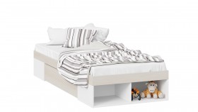 Кровать «Сканди» с ящиком Дуб Гарден/Белый в Омске - omsk.katalogmebeli.com | фото