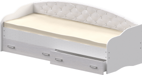 Кровать Софа-8 с мягкой спинкой (900х1900) Белый в Омске - omsk.katalogmebeli.com | фото 1