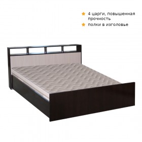 Кровать ТРОЯ 1200 Венге-Дуб бел. в Омске - omsk.katalogmebeli.com | фото