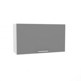 Квадро ВПГ 800 шкаф верхний горизонтальный высокий (Белый софт/корпус Серый) в Омске - omsk.katalogmebeli.com | фото