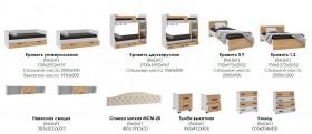 Лючия кровать 0,9 белый/ателье светлое в Омске - omsk.katalogmebeli.com | фото 2