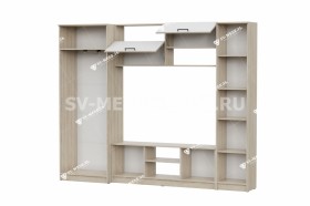 Мебель для гостиной МГС 3 Исполнение 1 Дуб Сонома / Белый в Омске - omsk.katalogmebeli.com | фото 3
