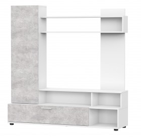 Мебель для гостиной "МГС 9" Белый / Цемент светлый в Омске - omsk.katalogmebeli.com | фото