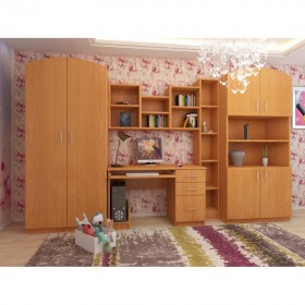 Детская Мишутка Комплект мебели (Вишня оксфорд) в Омске - omsk.katalogmebeli.com | фото