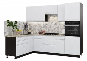 Модульная кухня Бруклин 2.8 м (Бетон белый/Венге) в Омске - omsk.katalogmebeli.com | фото 12