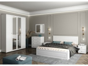 Модульная спальня Барселона (Белый/Белый глянец) в Омске - omsk.katalogmebeli.com | фото
