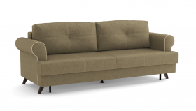 Оливер / диван - кровать 3-х местн. (еврокнижка) (велюр велутто коричневый 23 в Омске - omsk.katalogmebeli.com | фото