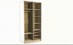 Шкаф 2-х створчатый с ящиками Флёр (Белый/корпус Выбеленное дерево) в Омске - omsk.katalogmebeli.com | фото 2