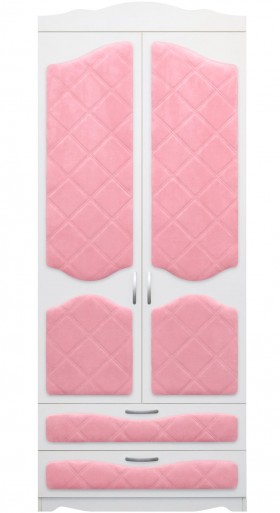 Шкаф 2-х створчатый с ящиками серии Иллюзия 36 Светло-розовый в Омске - omsk.katalogmebeli.com | фото