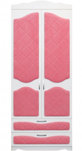 Шкаф 2-х створчатый с ящиками серии Иллюзия 89 Розовый в Омске - omsk.katalogmebeli.com | фото