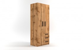 Шкаф 2-х створчатый с ящиками Шервуд (Дуб Вотан) в Омске - omsk.katalogmebeli.com | фото