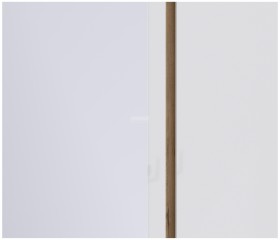 Веста СБ-2258 Шкаф 3х дверный с зеркалом Дуб Бунратти/Белый глянец в Омске - omsk.katalogmebeli.com | фото 2