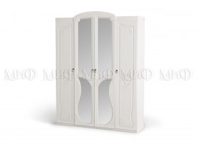 Шкаф 4-створчатый Мария (Белый глянец) в Омске - omsk.katalogmebeli.com | фото