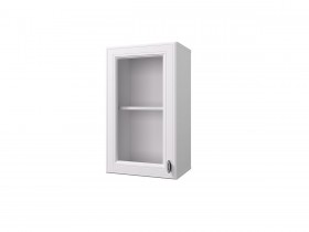 Шкаф 40 с витриной Ева (Белый Софт/Белый) в Омске - omsk.katalogmebeli.com | фото