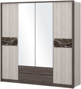 Шкаф четырехстворчатый с зеркалом Шк69.1 Николь в Омске - omsk.katalogmebeli.com | фото 1