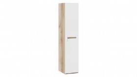 Шкаф для белья с 1-ой дверью «Фьюжн» Дуб Делано/Белый глянец в Омске - omsk.katalogmebeli.com | фото