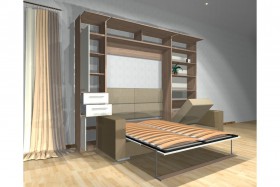 Шкаф-кровать с диваном Каролина в Омске - omsk.katalogmebeli.com | фото 3