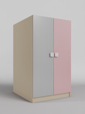 Шкаф под кровать второго яруса Грэйси (Розовый/Серый/корпус Клен) в Омске - omsk.katalogmebeli.com | фото