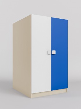 Шкаф под кровать второго яруса Скай (Синий/Белый/корпус Клен) в Омске - omsk.katalogmebeli.com | фото