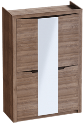 Шкаф трехдверный Соренто Дуб стирлинг/Кофе структурный матовый в Омске - omsk.katalogmebeli.com | фото 1