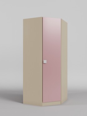 Шкаф угловой (угловая секция) Грэйси (Розовый/корпус Клен) в Омске - omsk.katalogmebeli.com | фото 1