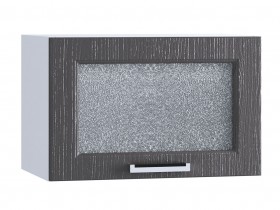Шкаф верхний горизонтальный со стеклом 500, ШВГС 500 (Клен серый/корпус белый) в Омске - omsk.katalogmebeli.com | фото