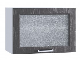 Шкаф верхний горизонтальный со стеклом 609, ШВГС 609 (Клен серый/корпус белый) в Омске - omsk.katalogmebeli.com | фото